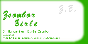 zsombor birle business card